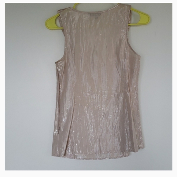 Express Pink Shimmer Ruffle Top - Picture 2 of 3